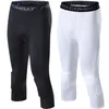 herrsport 3/4 beskurna byxor vadderade löpande leggings herr joggers elastiska compris sweatpant fotboll basketbyxor 83 hb#