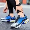 Casual Shoes Spring Autumn Sneakers Women Mesh Breathable Running Walking Couple Knitting Flats Gym Blue Pink Red