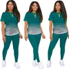 Pantalon de deux pièces pour femmes Femmes Été Casual Yoga Tops Survêtements Fitness 2 Pièces Ensemble Tenues de sport Long Sweatsuits Jogging Basic Costume Sexy