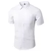 Zomer Shirt Voor Mannen Dagelijks Casual Witte Shirts Korte Mouw But Down Slim Fit Mannelijke Sociale Blouse 4XL 5XL a3yM #