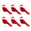 Party Decoration 6 PCS Artificial Red Realistic Feather Birds Christmas Tree Ornaments Holiday Decor