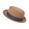 Baretten Vintage Fedora Hoed Voor Vrouwen Mannen Met Roll Trim Panama Goochelaar Wollen Vilt Cosplay Kostuum Jaren 1920 Feest