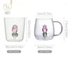 Wine Glasses 3D Creative Glass Cups Transparent Mugs With Handle Coffee Cup Cute Water Bottles Heat Resistant Milk Coupe Festival Gifts