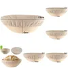 2024 Round Natural Rattan Fermentation Basket Country Bread Baguette Dough Banneton Proofing Proving Baskets With Cloth Cover Bakery