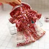 Dog Apparel Litte Floral Dress Spring Summer Cotton Doll Collar Clothes For Dogs Chihuahua Poodle Lovely Princess Skirt Pet Apparels