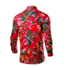 2024 Primavera Chinês Fi Nordeste Fr Padrão Gráfico Chinês Camisa Vermelha Homens Mulheres LG Manga Red Dr Camisa U7op #