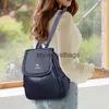 Backpack Style Shoulder Bags Brand Women Backpack High Quality Leather School for Teenager Girls Casual Vintage Solid Lady H240328