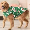 Vestuário para cães Natal impermeável grande casaco inverno pet roupas de algodão colete com trela buraco para pequenos cães meduim