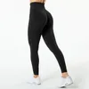 Pantalons actifs collants d'entraînement extensibles pour femmes Leggings de Sport de gymnastique haute en cours d'exécution vêtements de Sport résistant aux squats marron