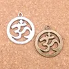 32 stks Antiek Verzilverd Brons Plated Yoga OM Charms Hanger DIY Ketting Armband Bangle Bevindingen 25mm278e