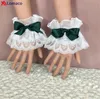 Mehrfarbige süße Lolita Handfesseln mit Schleife, Spitzenbesatz, Maid, Cosplay, Kostümzubehör für Frauen, Mädchen, Armband, Armband F6kB #