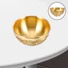 Bowls Lucky Double Dragon Bowl Brass Fortune Basin Offering Home Desktop Decoration Treasure Wealth Golden Tone Office