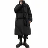 Solide simple boutonnage extra Lg sur le genou Parkas manteau d'hiver mi-long pour hommes manteaux Cott col montant manches Lg v2iZ #