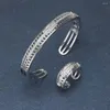 Collana orecchini set GIOIELLO 2024 moda anello braccialetto gioielli festa di nozze signore Dubai abito da sposa accessori regalo