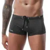 Men's Swimwear Waist Tie Swimming Trunks Mens Low-rise Solid Color Swim Shorts with Waist Tie Stretch Breathable Beach Trunks for Sports Surf 24327