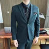 giacca + pantaloni + gilet Nuovi abiti da sposa per uomo Best Man's 3 PCS Set Abiti formali per riunioni di lavoro Abiti neri su misura e9lM #