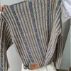 Outono roupas masculinas de malha impressa luxo jacquard pullovers camisola cor sólida solta o pescoço manga lg vintage malhas u50A #