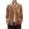 Autunno e inverno nuovo stile cinese giacca da uomo casual Chris Veet Drag Print Retro cinese Tang Suit Hanfu Jacket q98I #