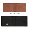 Sıcak damga tasarımcı cüzdan lüks çok kısa cüzdan özel isim kartı tutucu en kaliteli orijinal deri çanta erkekler kadın cep hediyesi kutu m60895