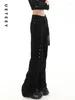 Dżinsy damskie Ueteey Black American Retro Retro Flare Chude Pantne Pants Modne spodnie Y2K Casual 2024 Slim Denim Cargo