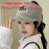 2024 가을/겨울 따뜻한 귀 보호 니트 오리 혀 새로운 여자 한국 에디션 겨울 빈 탑 야구 모자 트렌드