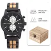 Horloges BOBO BIRD herenhorloges Houten quartz polshorloge Datumweergave Houten uurwerken Reloj Hombre Mannen geschenken Aangepaste drop