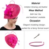 Berretti Eleganti accessori per capelli in piume azzurre Fascinators Cappello da donna Copricapo da sposa Copricapo da sposa per donna Festa del tè