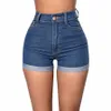 Skinnyjeans Shorts Women Summer 2023 High Cheried Mini Hot Hot Sevens Rolled Women Women Women Shorts Pantales Cortos W8E5#