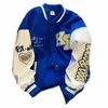americano Vintage Klein Azul hip Hop Y2K solto homens e mulheres finas roupas de beisebol roupas de corrida de rua jaqueta 3XL 2024 Novo Q9sx #