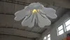 2 m 6,5 pés de diâmetro Decorações de eventos de melhor qualidade flor inflável de teto com luz led luminosa para eventos de festa