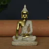 Estatuetas decorativas de buda tailandês, estátuas sentadas, ornamento de estátua colecionável para desktop, casa, escritório, prateleira, armário de quarto