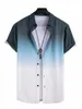3-färgskjorta trycker sommaren Nya män Hawaiian kortärmad skjorta 2023 Men's Casual Beach Shirt Men's Overdimensionerade 5xl C4NU#