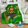 Blankets Ireland Celtic Happy Leprechaun Flannel Blanket 3D Print Throw For Adult Home Decor Bedspread Sofa Bedding Quilts