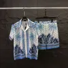 Fashion Designer Hawaii Beach Casual Shirt Set Summer Men's Business Shirt Short Sleeve Top Loose Shirt Asian size M-XXXL Z96