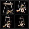Party Decoration Halloween Witch Dolls Hanging Decor Ghost Horror Scary Flying Pendant DIY Ornaments