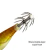 14pcs Luminous Horizontal Squid Jig Wood Shrimp Squid Hook Artificial Bait Octopus Cuttlefish Shrimp Saltwater Hard Bait Tackle 240314