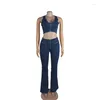 Abiti da lavoro 2024 Jeans Gonna Completo Set Denim Set a due pezzi Donna Casual Manica corta TopLunga Tuta Clubwear Outfit Abiti