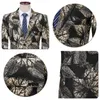 Shenrun Blazers para hombre Fi Negro Azul Patrón floral Chaqueta de traje casual Fiesta Cantantes de graduación Anfitrión Traje de baterista Chaqueta delgada u0w3 #