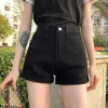 Shorts Femmes Denim Shorts Femmes Taille Haute Noir Eté Blanc Lâche A-Line Ropa Mujer d5Nk #