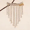 Barrettes à cheveux de style coréen avec nœud en cristal, longues épingles à cheveux en strass, brillant, pompon brillant, livraison directe, bijoux pour cheveux, Ot5J1