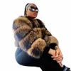 Maomaokong Super Quente Inverno Mulheres Luxo Grosso Real Racco Fur Coat 100% Natural Fox Fur Jacket Plus Size Jaquetas Colete Feminino T7pG #
