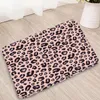 Tapetes de banho colorido leopardo impressão quarto casa porta de boas-vindas cozinha banheiro banheiro flanela absorvente antiderrapante tapete lavável