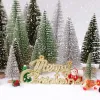 Miniatures Mini Christmas Trees Decorations,Artificial Christmas Tree Bottle Brush Trees for Christmas Party Home Table Craft Decorations