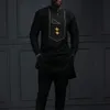 Африканский традиционный наряд Diki Black Boubou Элегантные костюмы для мужчин Новый 2 шт. Элитная брендовая одежда Полные комплекты брюк Мужской Diki l7gy #