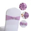 Sashes 10/100pcs Elastic Chair Knot Stretch Band Country Wedding Decoration Sashes Back Cover Mariage Hotel Home Seat Ribbon