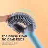 Brushes GURET INS Style Toilet Brush Silicone Toilet Clean Brush WallMounted Cleaning Tools With 2 Brushes Home Bathroom Accessories