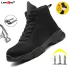 Boots Drop Shipping Sneakers Men WorkShoes Steel Men's ToeProtective PunctureProof AntiSmashing Outdoor