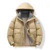 Ueteey hiver épais chaud hommes blanc canard doudoune à capuche décontracté moto coupe-vent Parkas Fi lâche hommes manteau bouffant M0Fa #