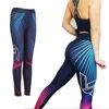Roupas de Yoga Feminino Fitness Calças Esportes M-XL Alfabeto Impressão Running Sportwear Esporte Treino Elástico