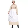 Carnival Halen Lady Little House On the Prairie Costume Thanksgiving European Village Maid Cosplay Fancy Party Dr W9an#